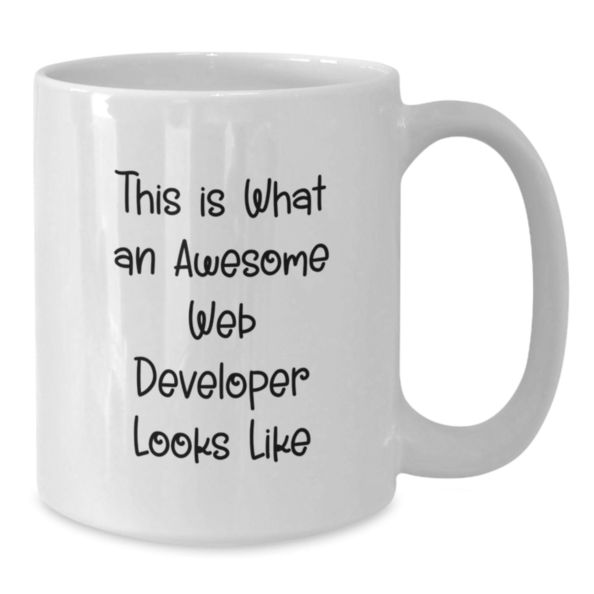 Funny Web Developer Gifts from Friends, White Coffee Mug for Christmas Unique Gifts, This Is What An Awesome Web Developer Looks Like Mug for Men, Women, Coworkers - Additional