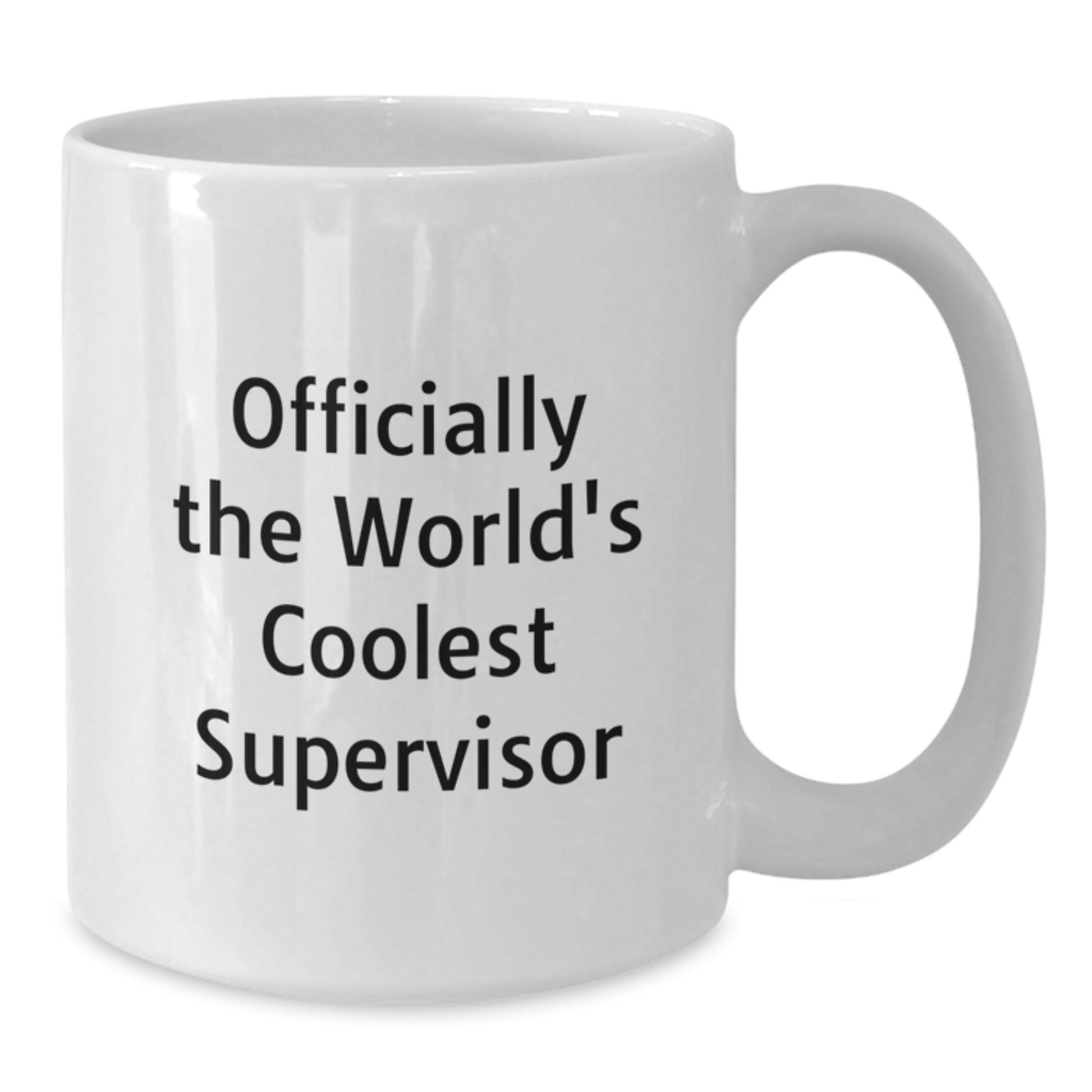 Funny Supervisor Gifts from Men for World's Coolest Supervisor White Coffee Mug - Christmas Unique Present Ideas - Additional