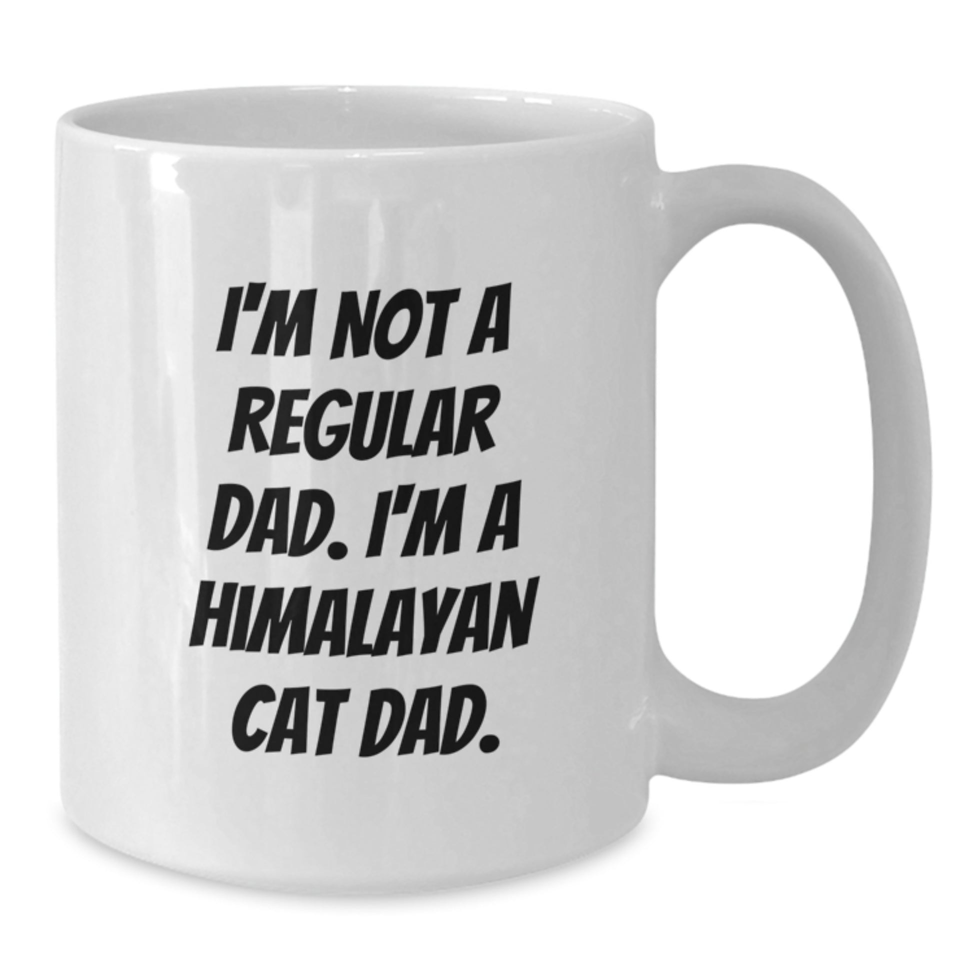 Himalayan Cat Dad Gifts, Funny White Coffee Mug for Birthday, 'I'm Not A Regular Dad. I'm A Himalayan Cat Dad.' Gifts from Family, Friends, Coworkers - Additional
