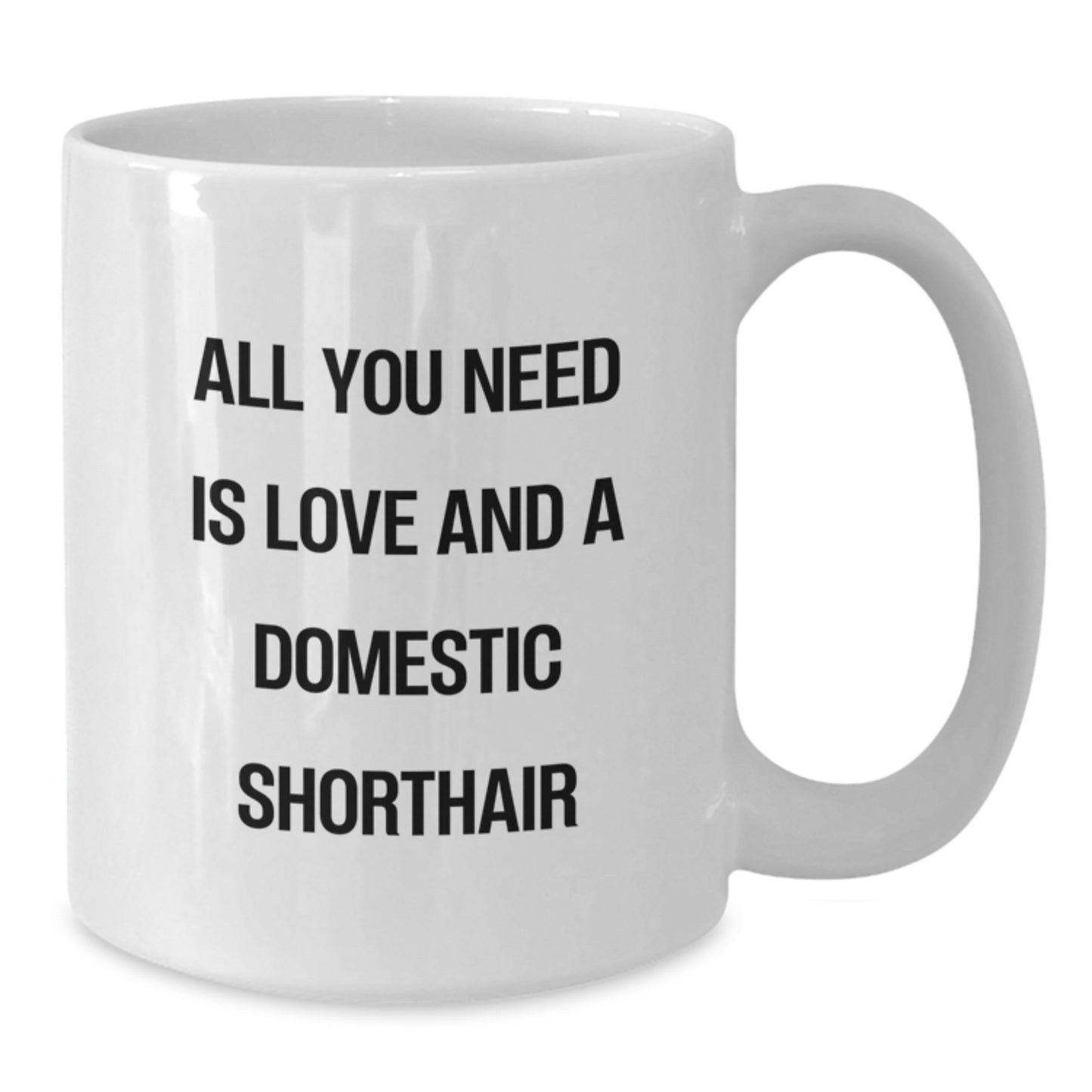 Domestic Shorthair Cat White Coffee Mug - Funny Quote Gifts from Friends to Family, Cute Cat Lover Christmas Unique Presents for Her Him - Additional