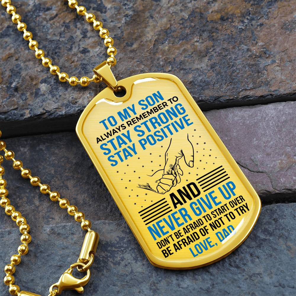 Son Dog Tag Keychain or Necklace