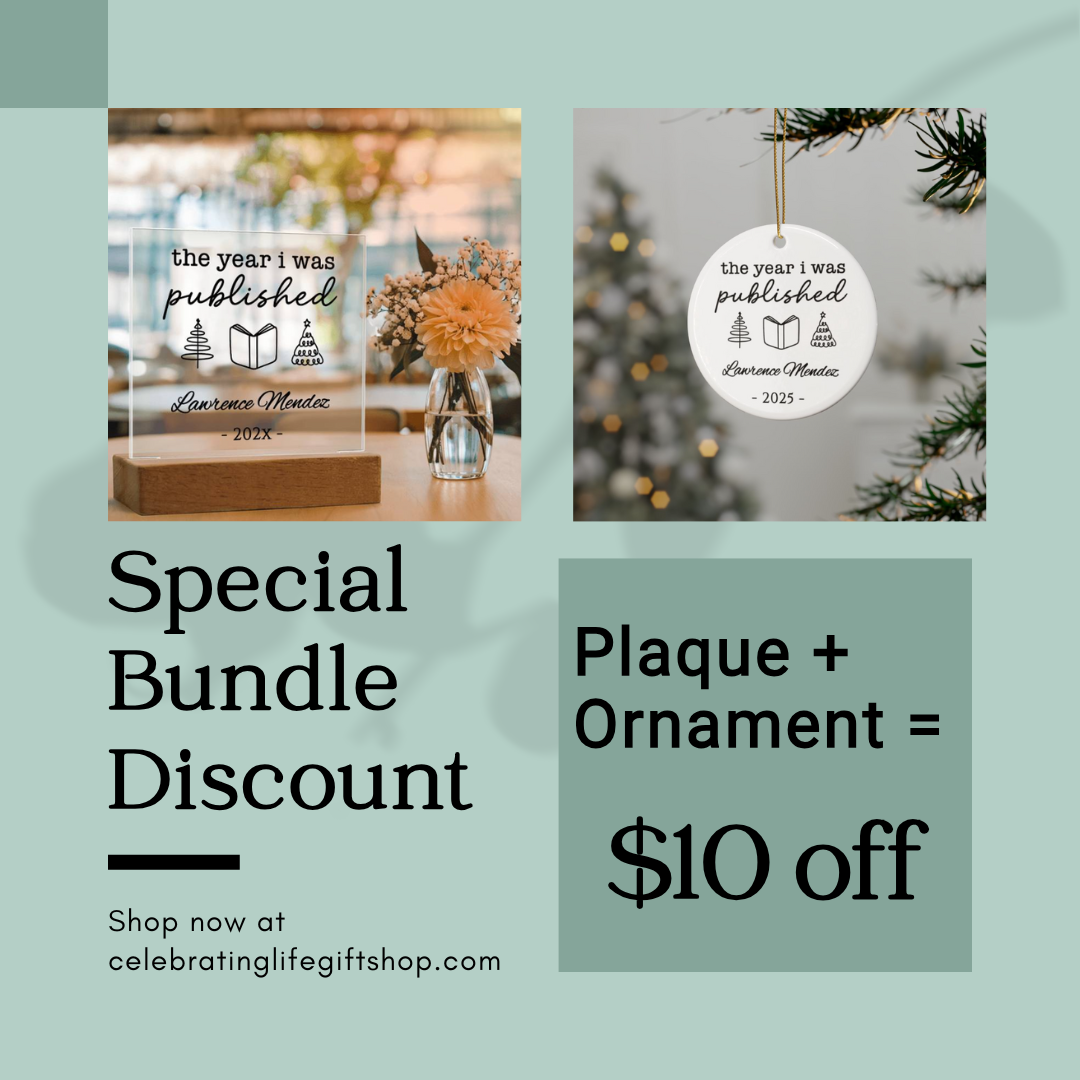 Personalized Author Plaque, The Year I Was Published, Custom Published Author Gift, New Writer Keepsake, Bestselling Book, Literary Gift