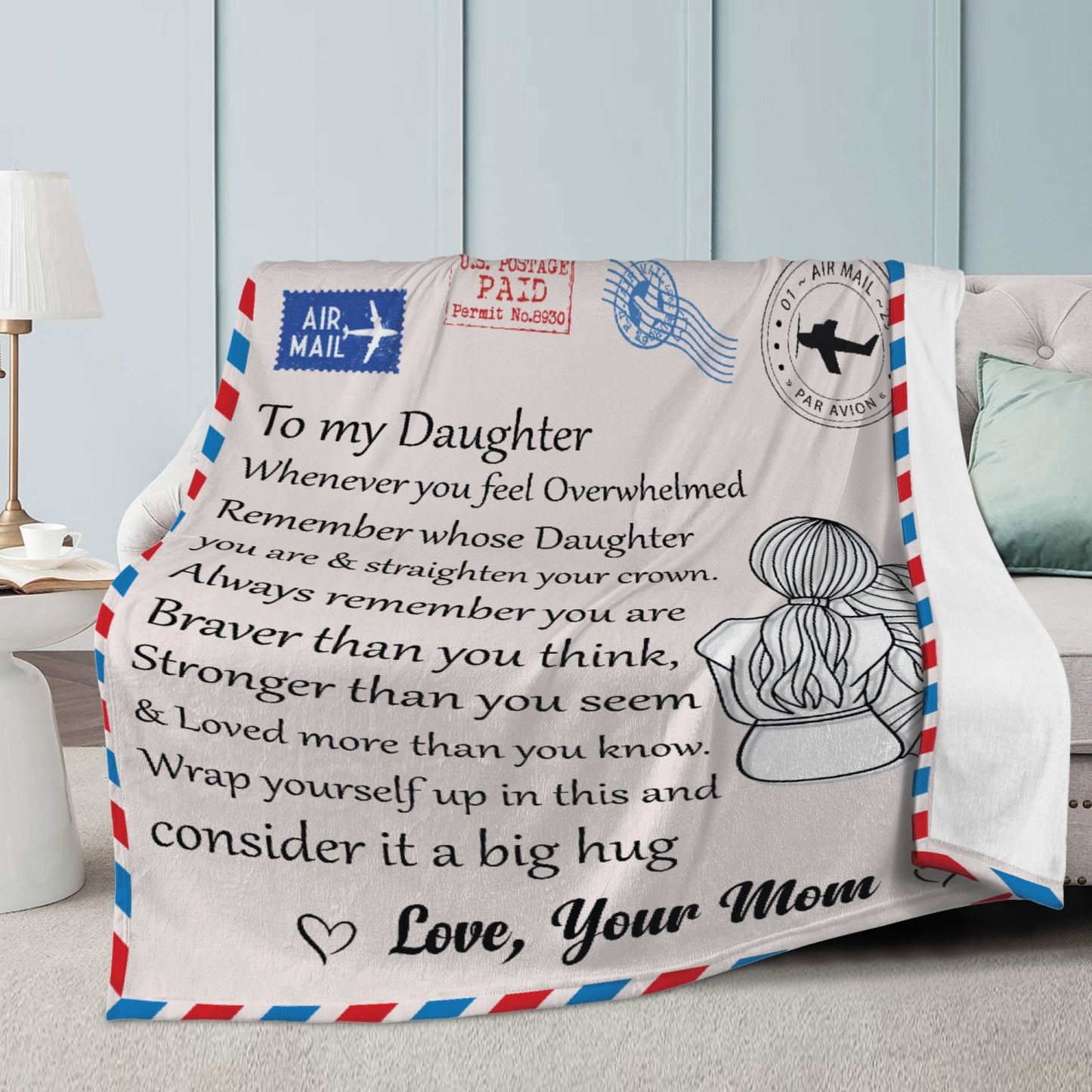 Daughter Overwhelmed Fleece Blanket