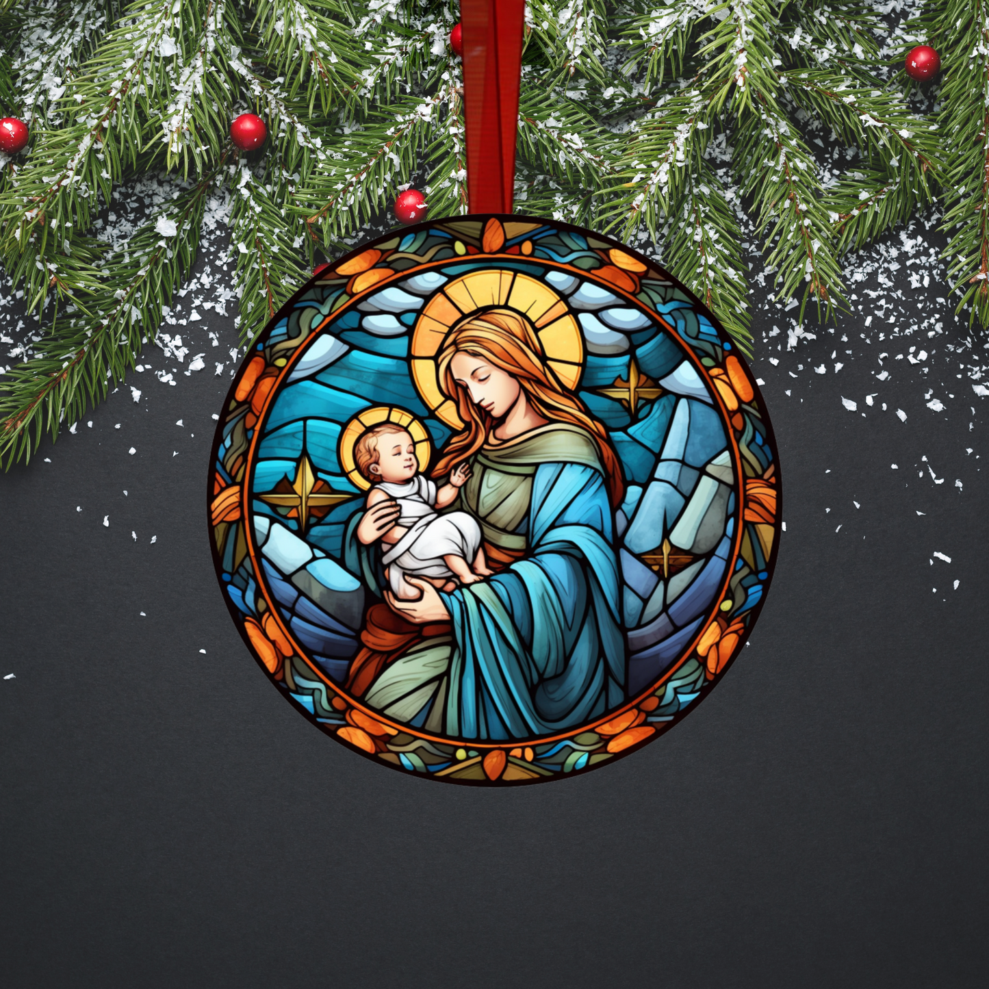Orthodox Catholic Stained Glass Ornament and Keychain