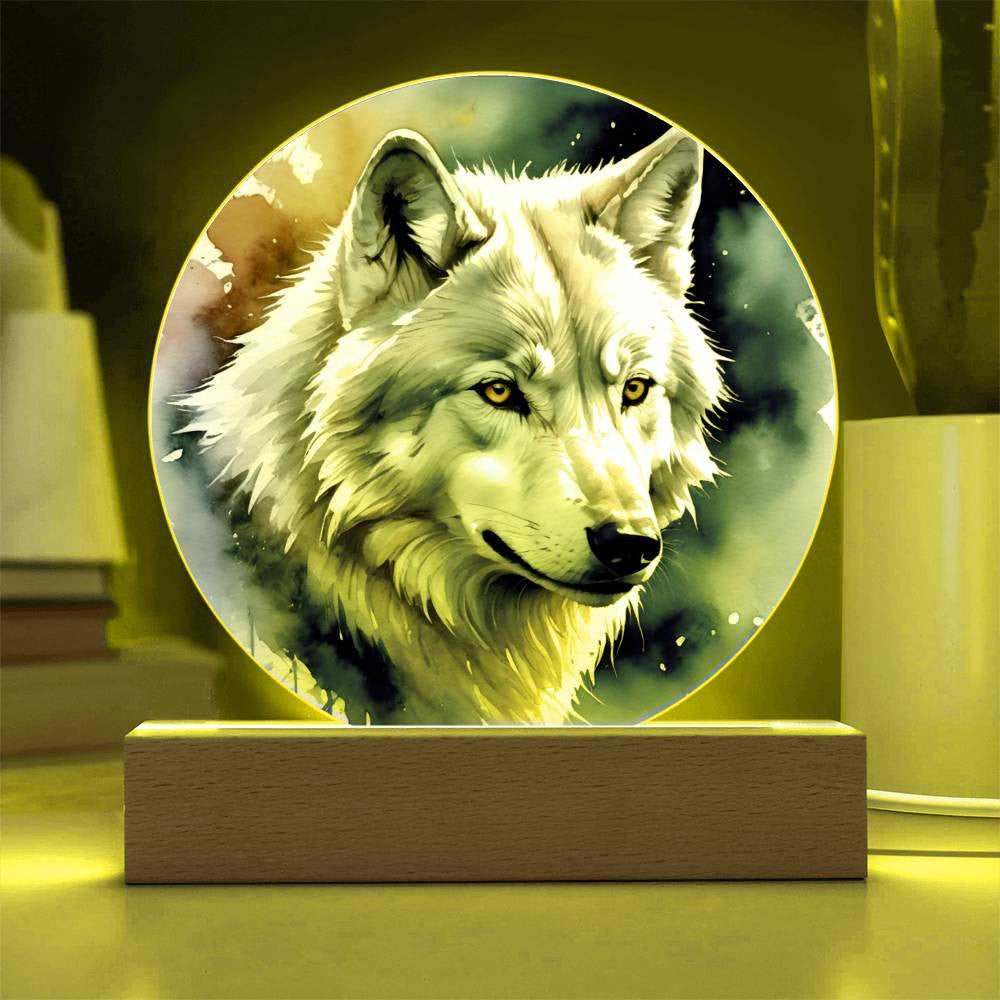 White Wolf Plaque Gift