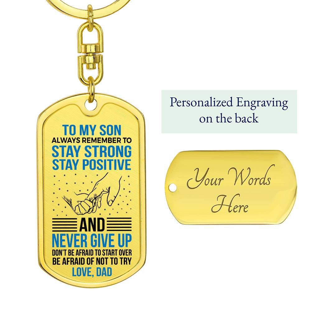 Son Dog Tag Keychain or Necklace