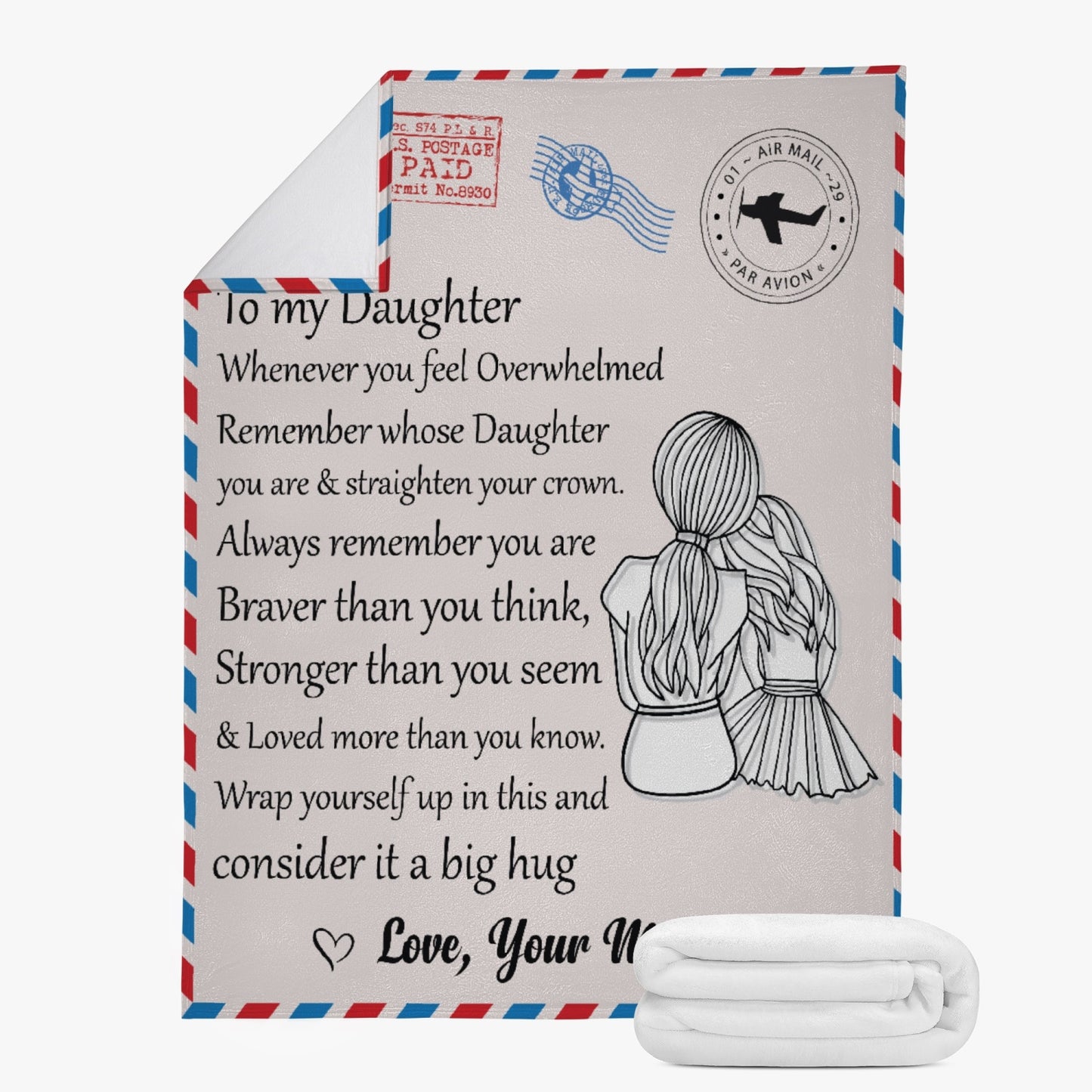 Daughter Overwhelmed Fleece Blanket