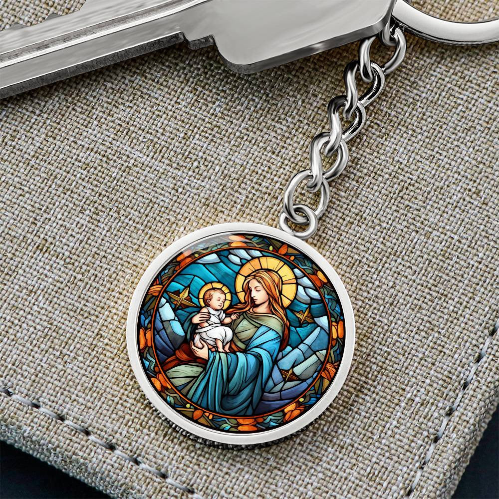 Virgin Mary and Baby Jesus Ornament and Keychain