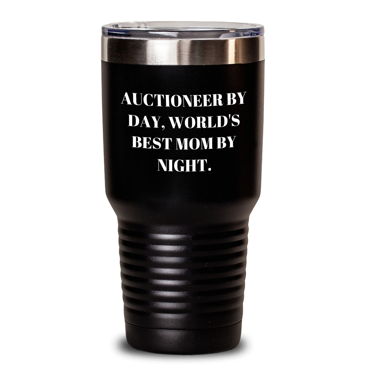 Auctioneer Humor Gifts from Dad to World's Best Mom on Father's Day - Funny Tumbler, 20oz or 30oz Capacity, Stainless Steel/Powder Coating - Main