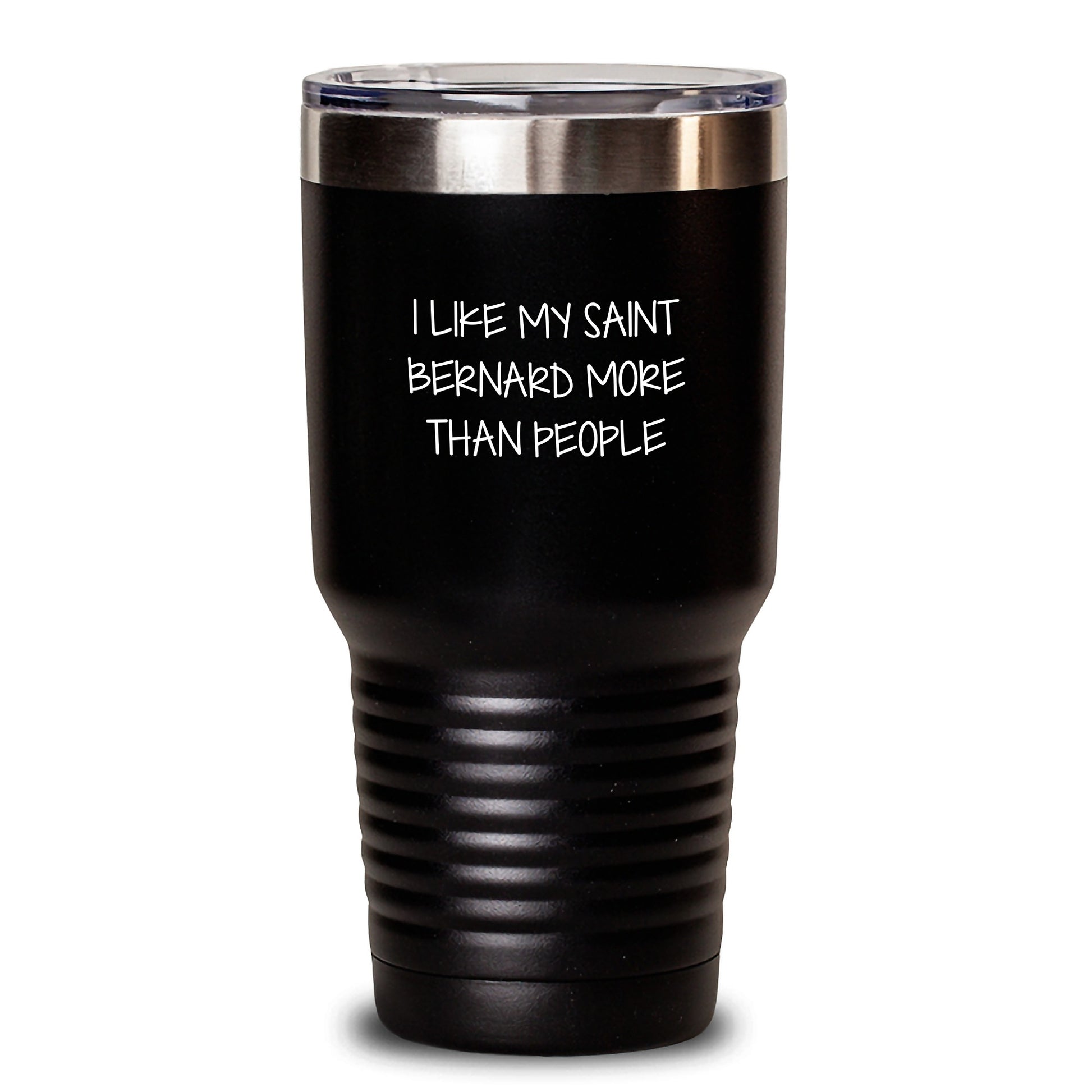 Funny Saint Bernard Dog Lovers Gifts from Friends for Birthday with Tumbler Quote I Like My Saint Bernard More Than People, Unique Gifts for Saint Bernard Dog Enthusiasts - Main