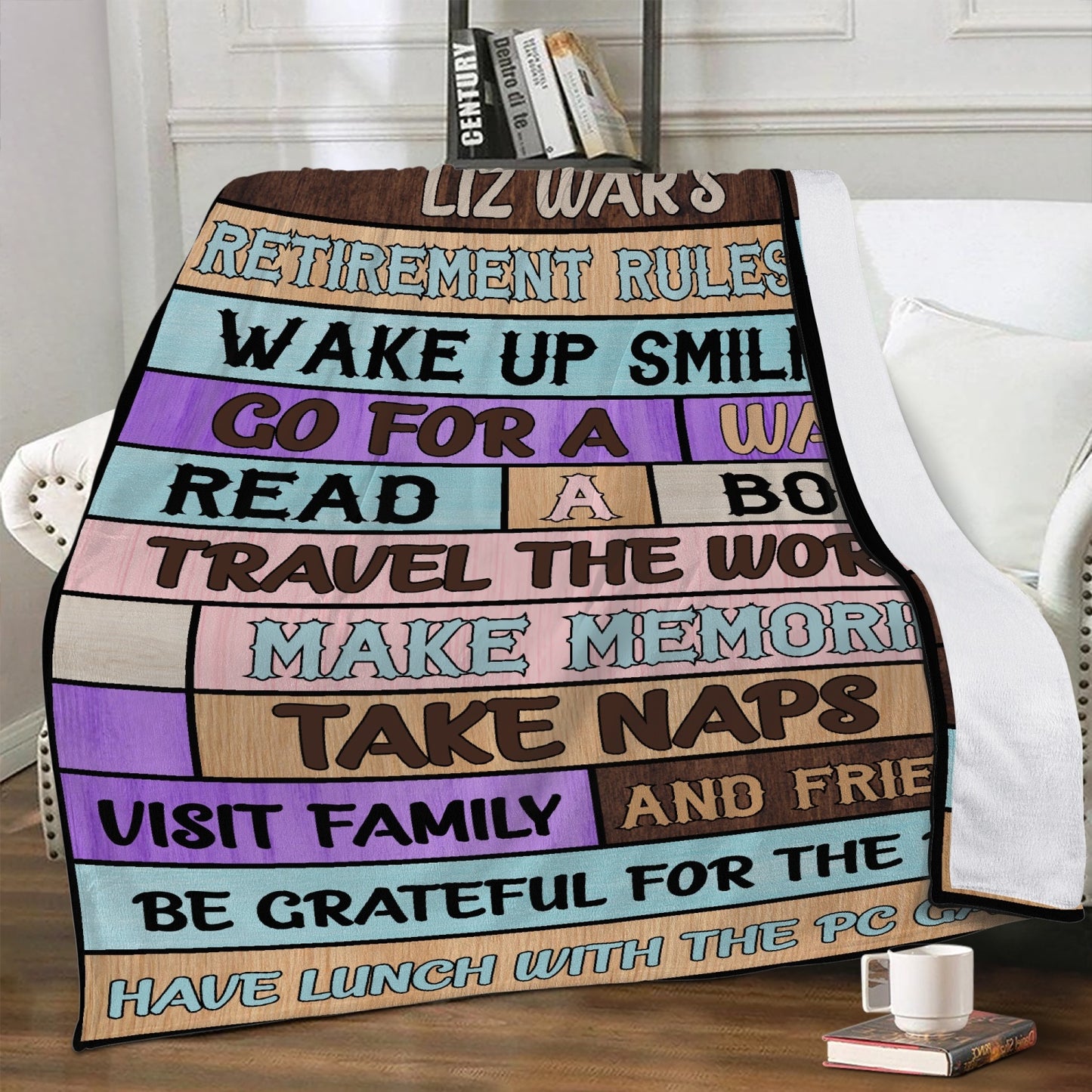 Personalized Retirement Rules Fleece Blanket