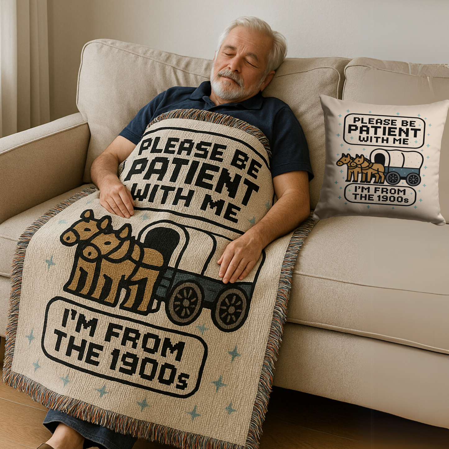 Please Be Patient I'm From the 1900s Woven Blanket