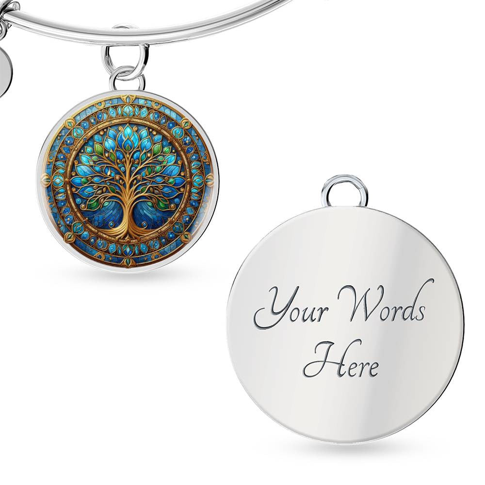 Stained Glass Tree of Life Necklace and Bracelet