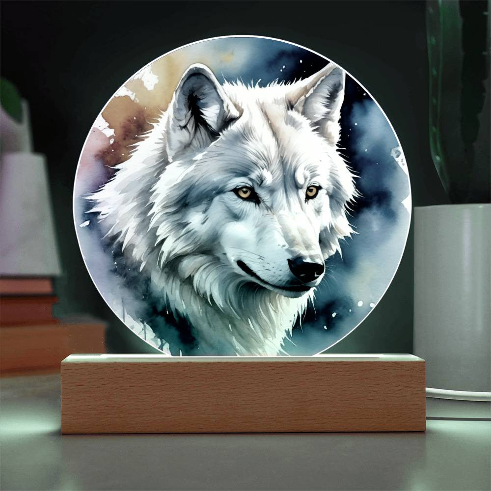White Wolf Plaque Gift