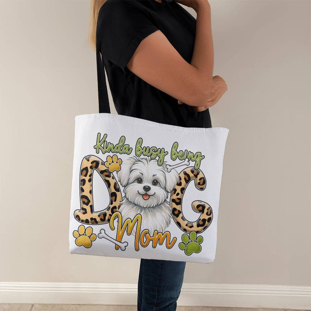 Custom Maltese Dog Mom Tote Bag