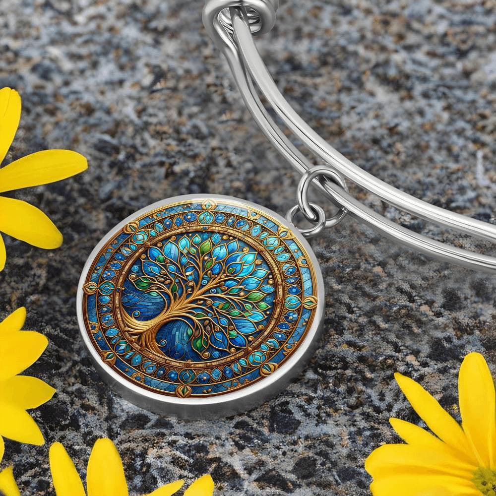 Stained Glass Tree of Life Necklace and Bracelet