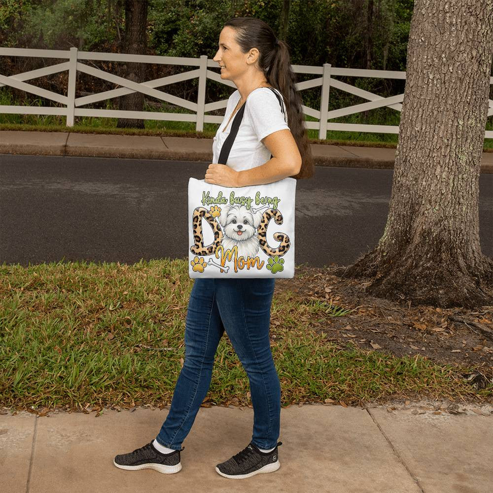 Custom Maltese Dog Mom Tote Bag