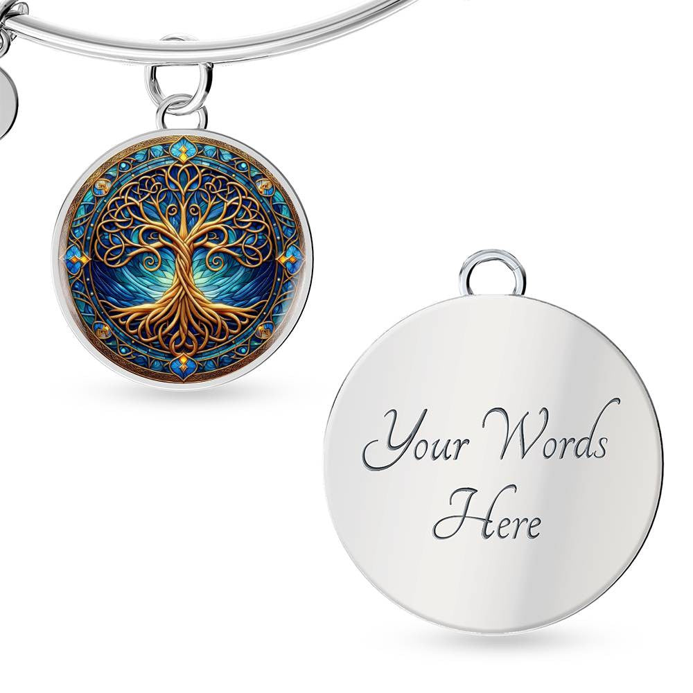 Stained Glass Tree of Life Necklace