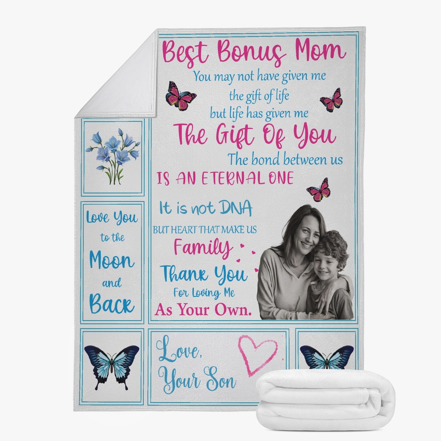 Bonus Mom Custom Fleece Blanket