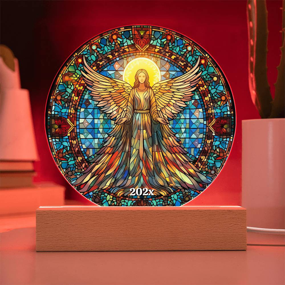 Angel Stained Glass Style Plaques