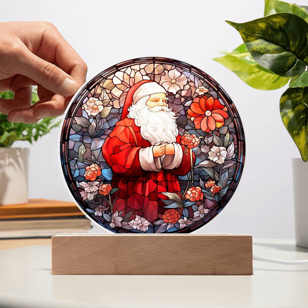 Vintage Santa Acrylic Plaque
