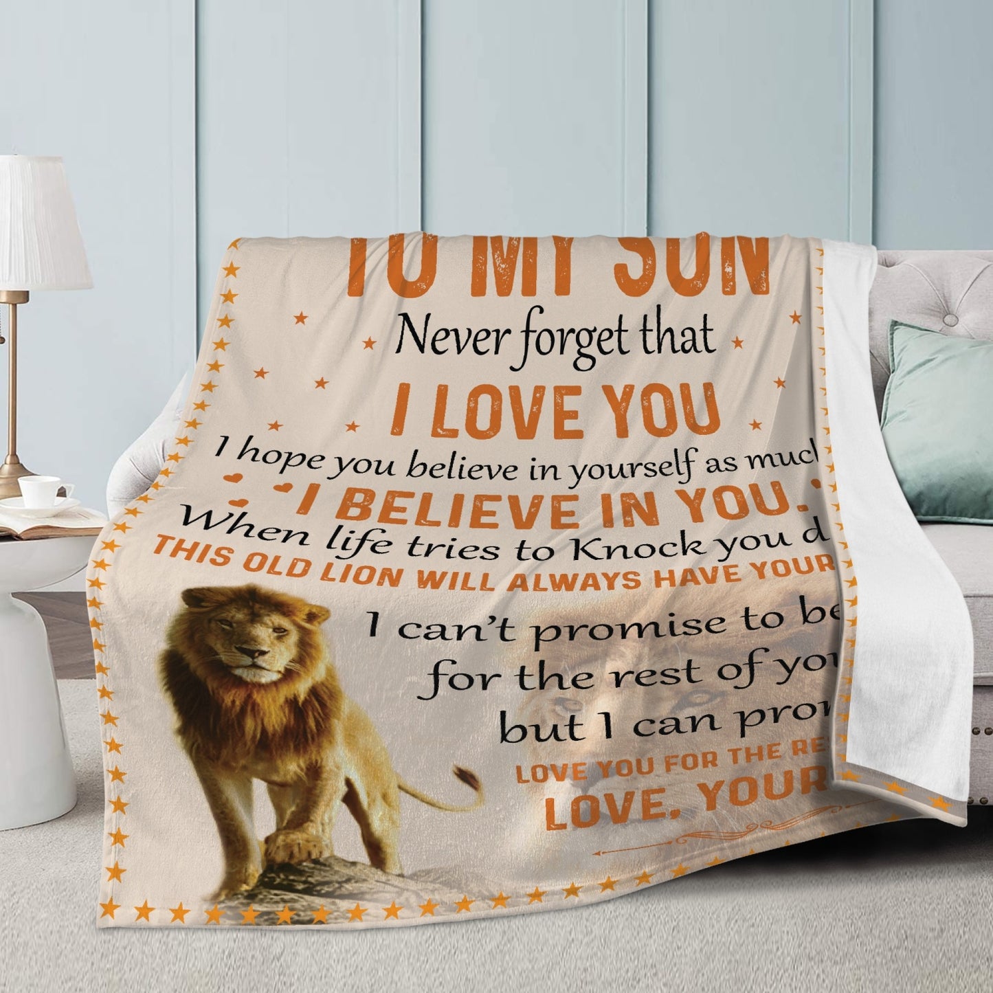 Son Never Forget Fleece Blanket