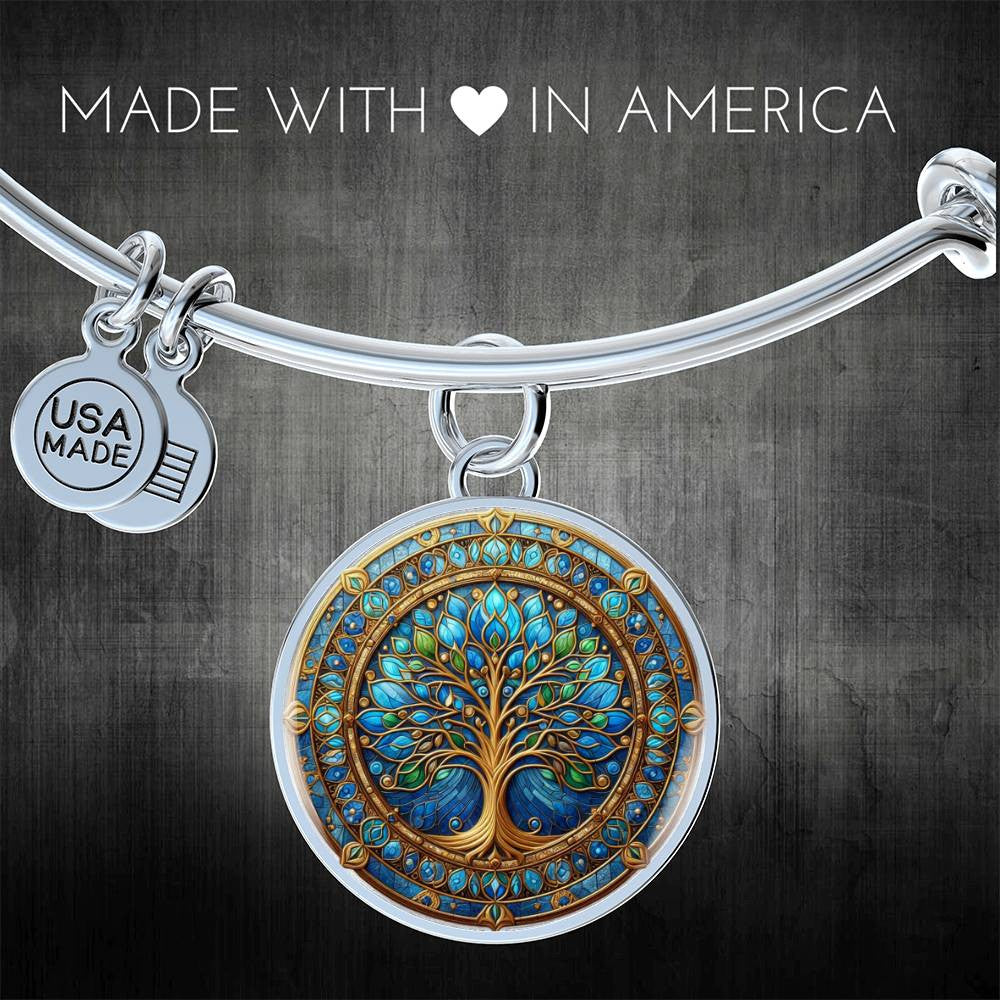 Stained Glass Tree of Life Necklace and Bracelet