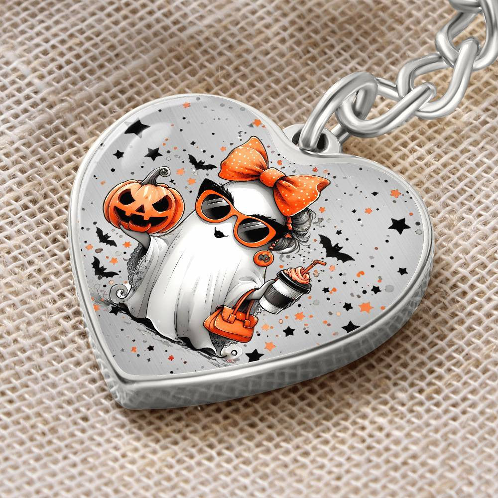 Coquette Halloween Ghost Keychain