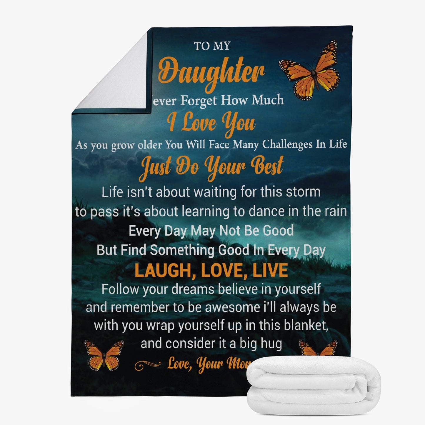 Daughter As You Grow Fleece Blanket