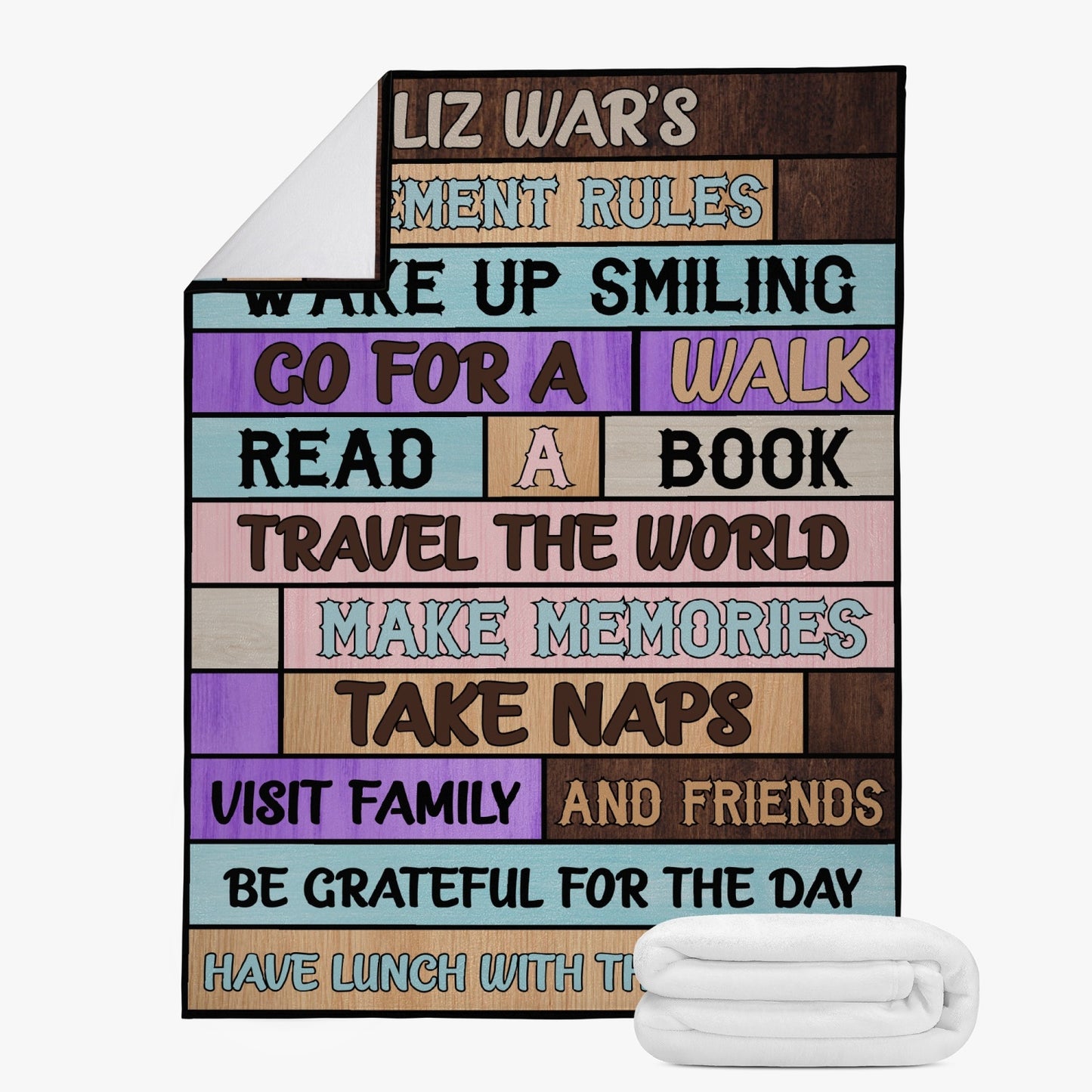 Personalized Retirement Rules Fleece Blanket