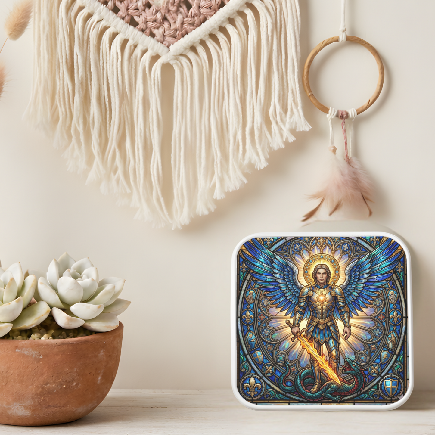 Archangel Michael Necklace or Keychain, Saint Michael Catholic Necklace, Protection Jewelry, Religious Keepsake Gift