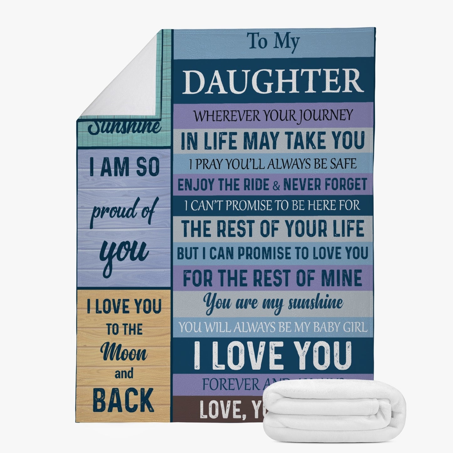 Daughter Your Journey Fleece Blanket