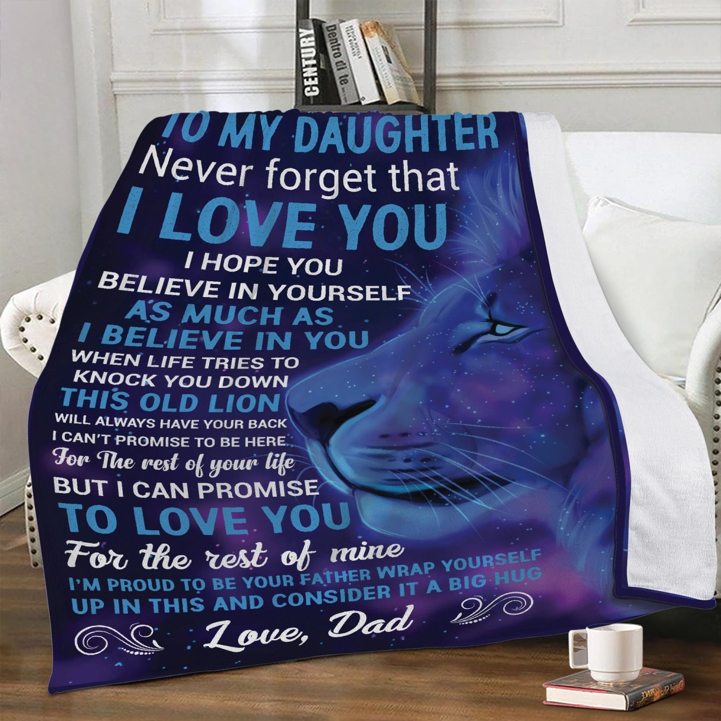 Daughter I Love You Fleece Blanket