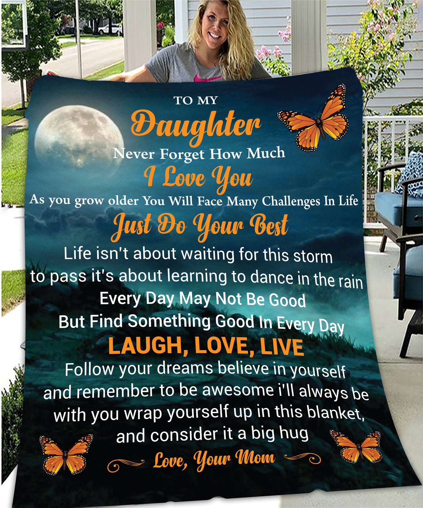 Daughter As You Grow Fleece Blanket