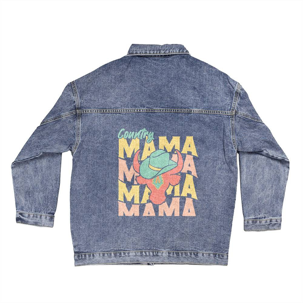 Custom Country Mama Denim Jacket