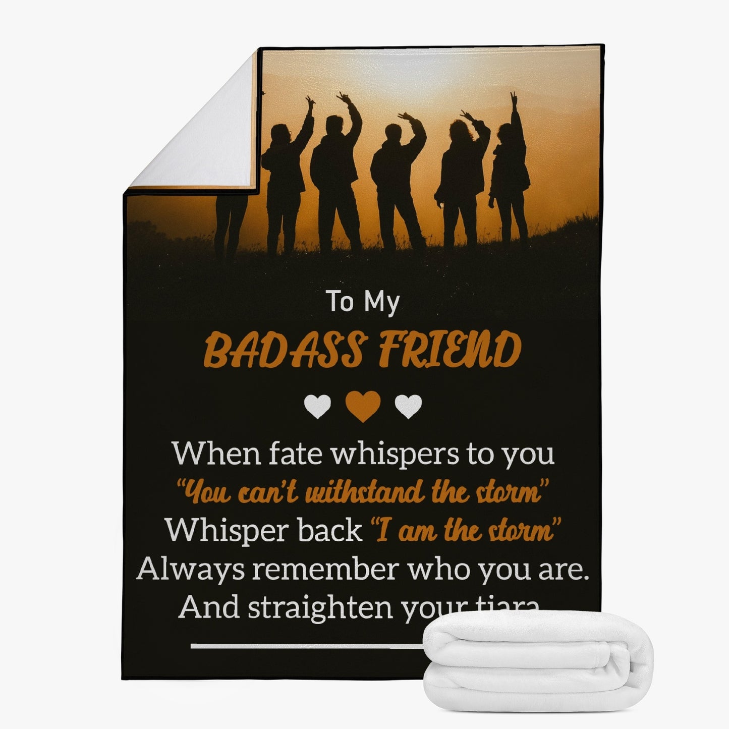 To My Badass Friend Fleece Blanket