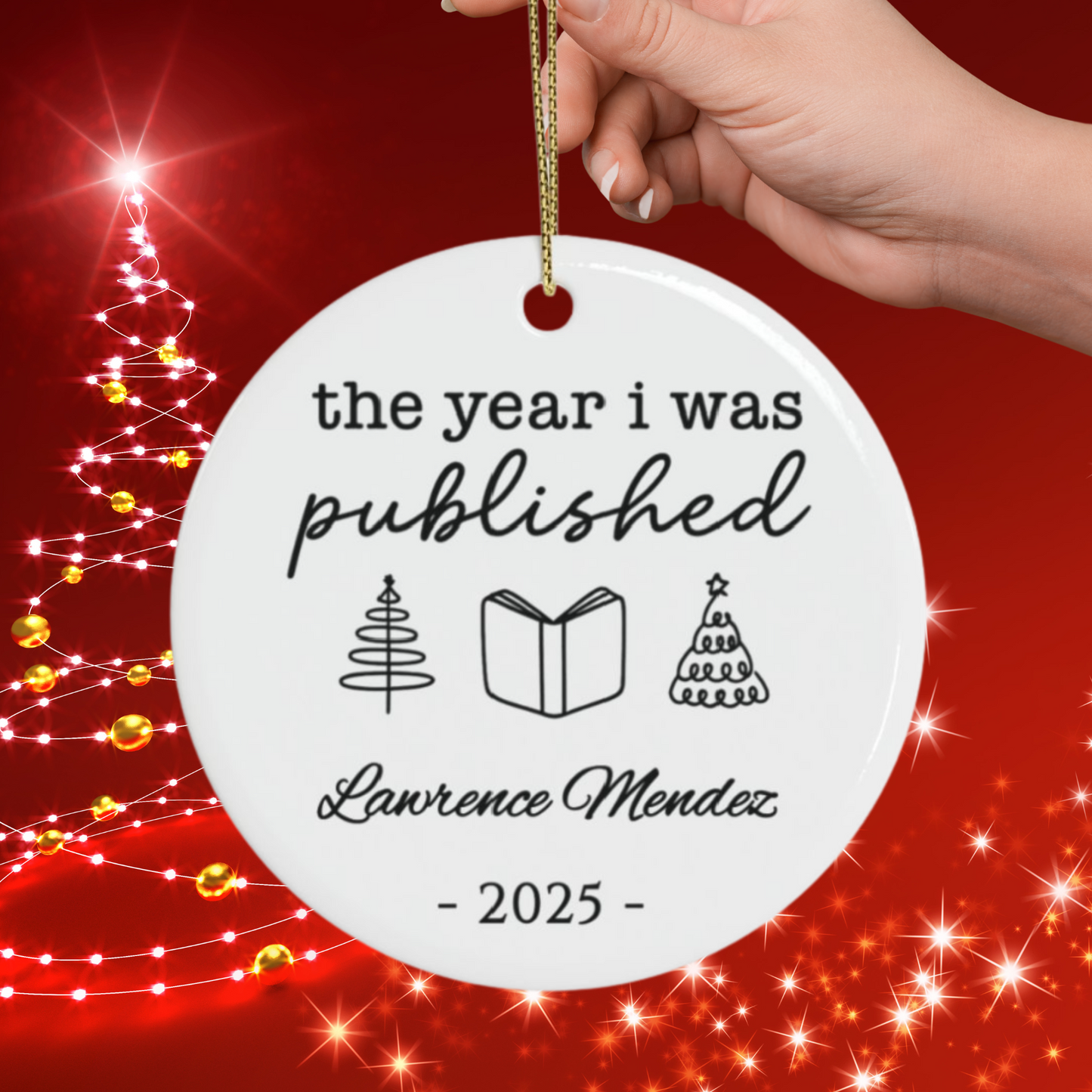 Personalized Author Ornament, The Year I Was Published, Custom Published Author Gift, New Writer Christmas Ornament Keepsake, Bestselling