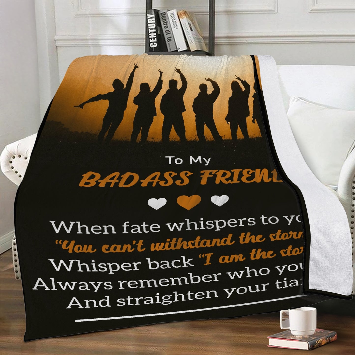 To My Badass Friend Fleece Blanket
