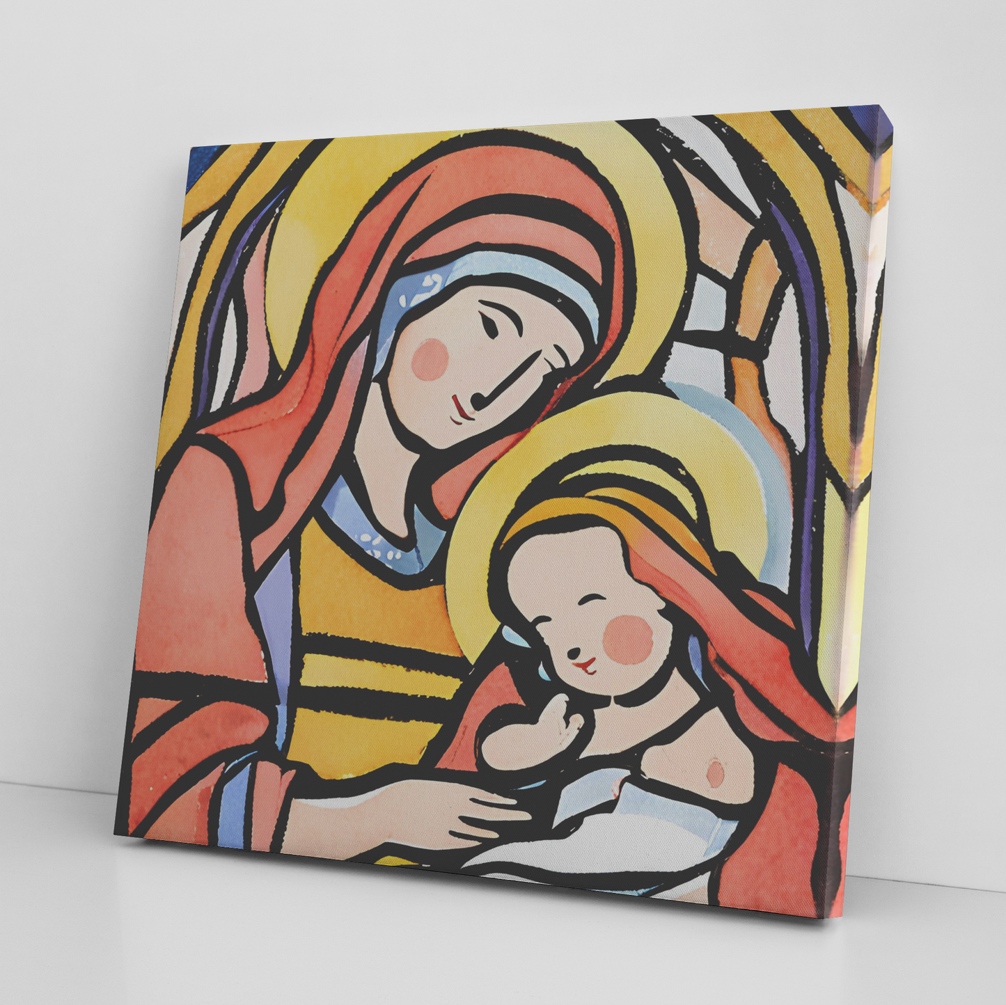 Virgin Mary and Baby Jesus Canvas Wall Art