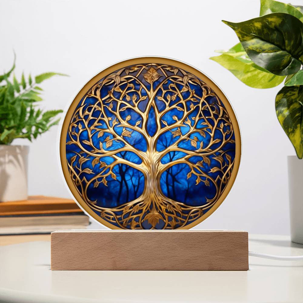 Stained Glass Style Tree of Life Ornament, Keychain, Necklace, and Plaque