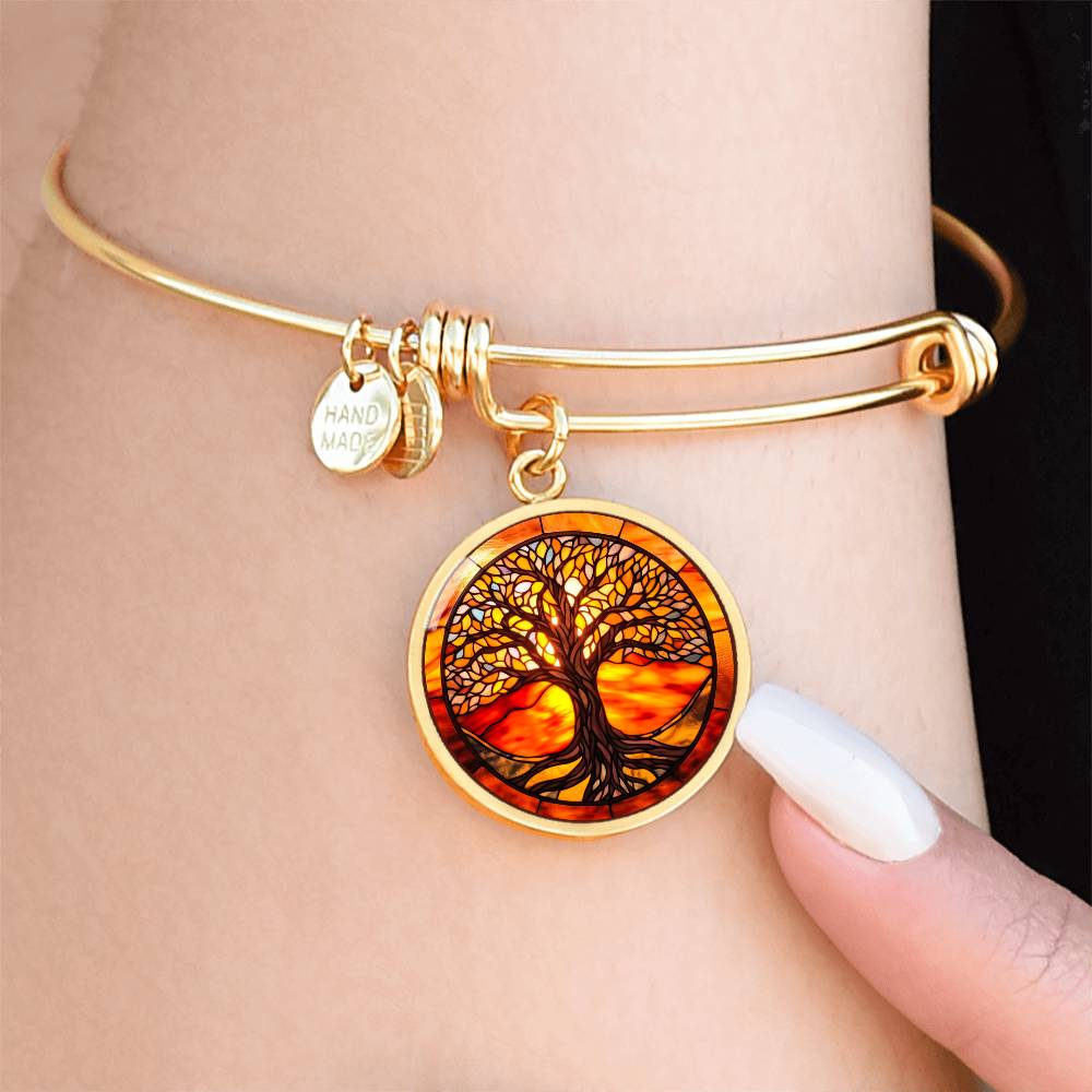 Stained Glass Tree of Life Necklace and Bracelet