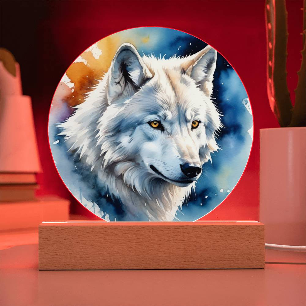 White Wolf Plaque Gift