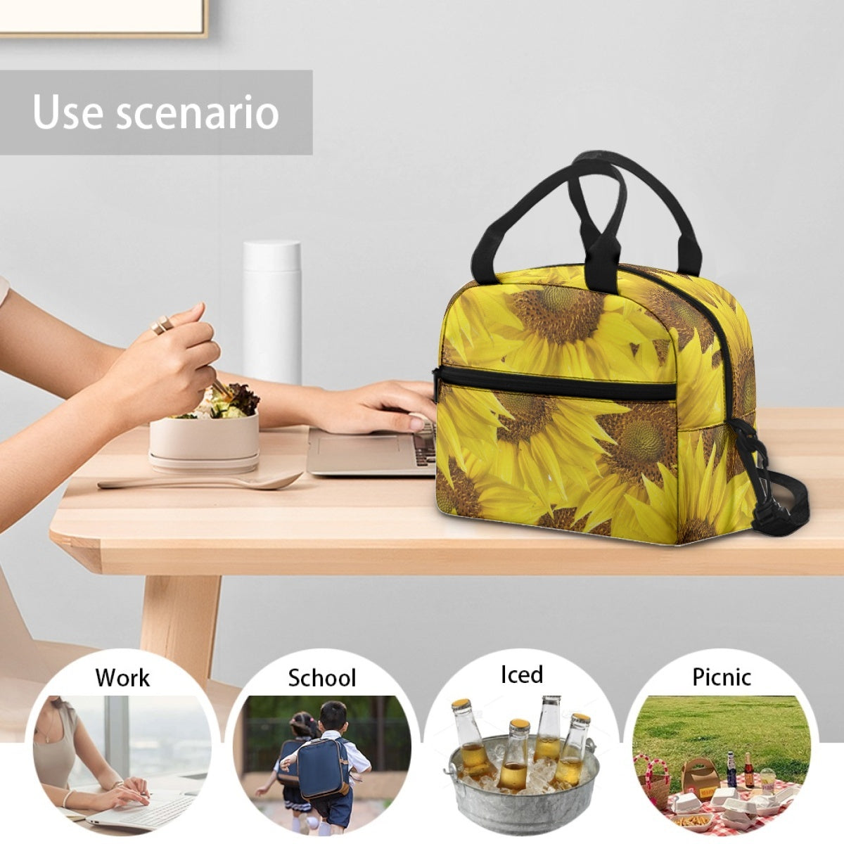 Sunflower Collection Portable Lunch Bag