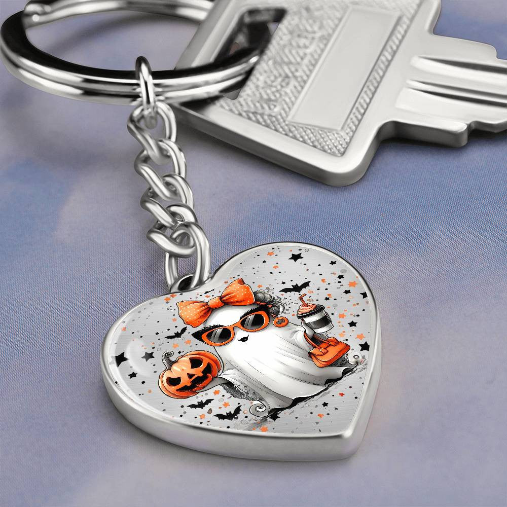 Coquette Halloween Ghost Keychain