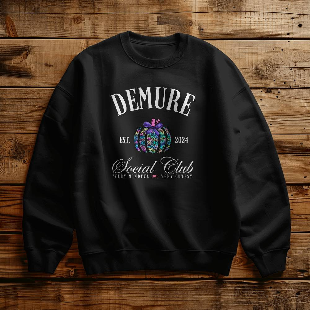 Demure Halloween Pumpkin Crewneck Sweatshirt