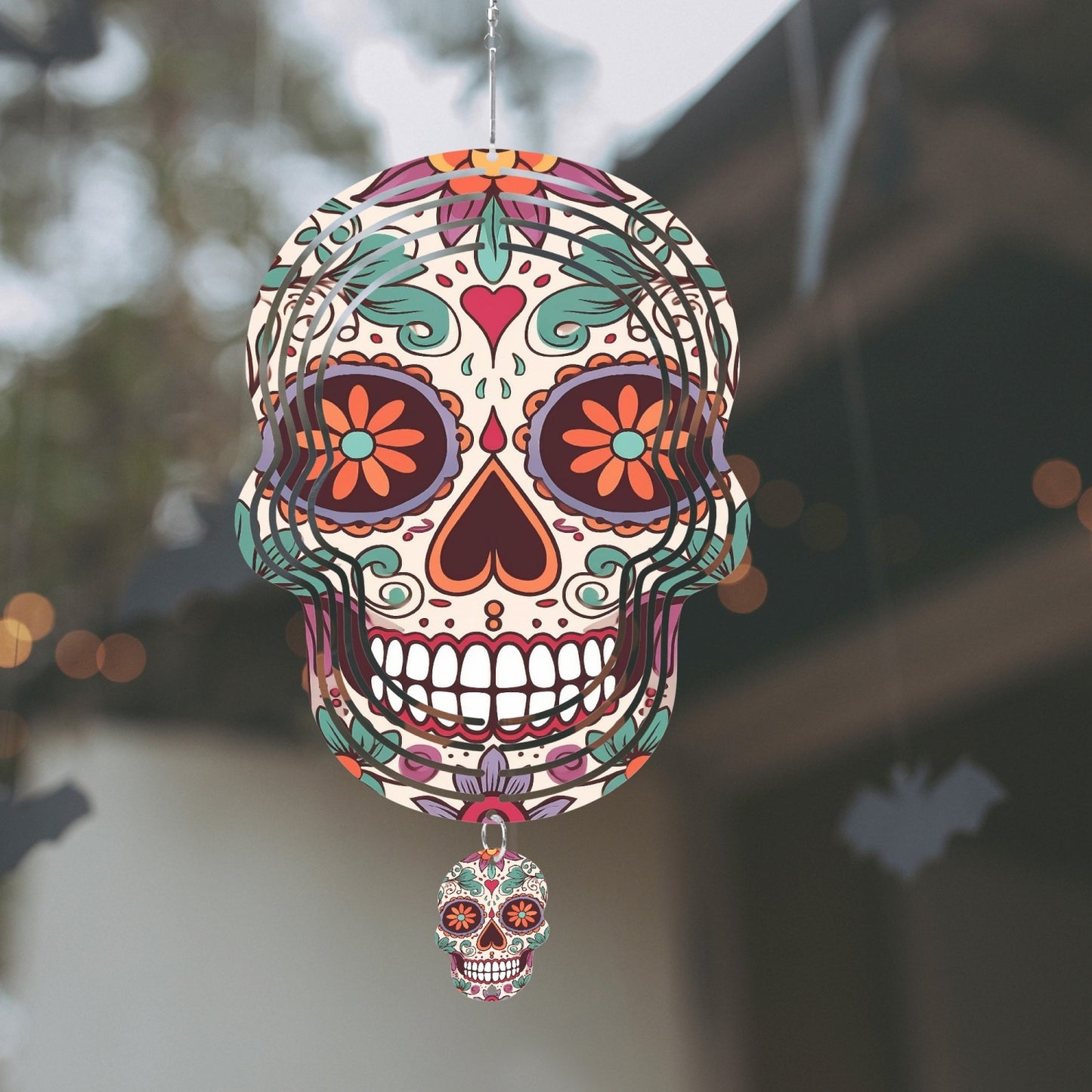 Sugar Skull Wind Spinner