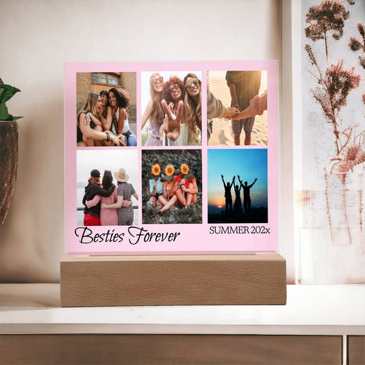 Custom Best Friends Photo Collage LED Light