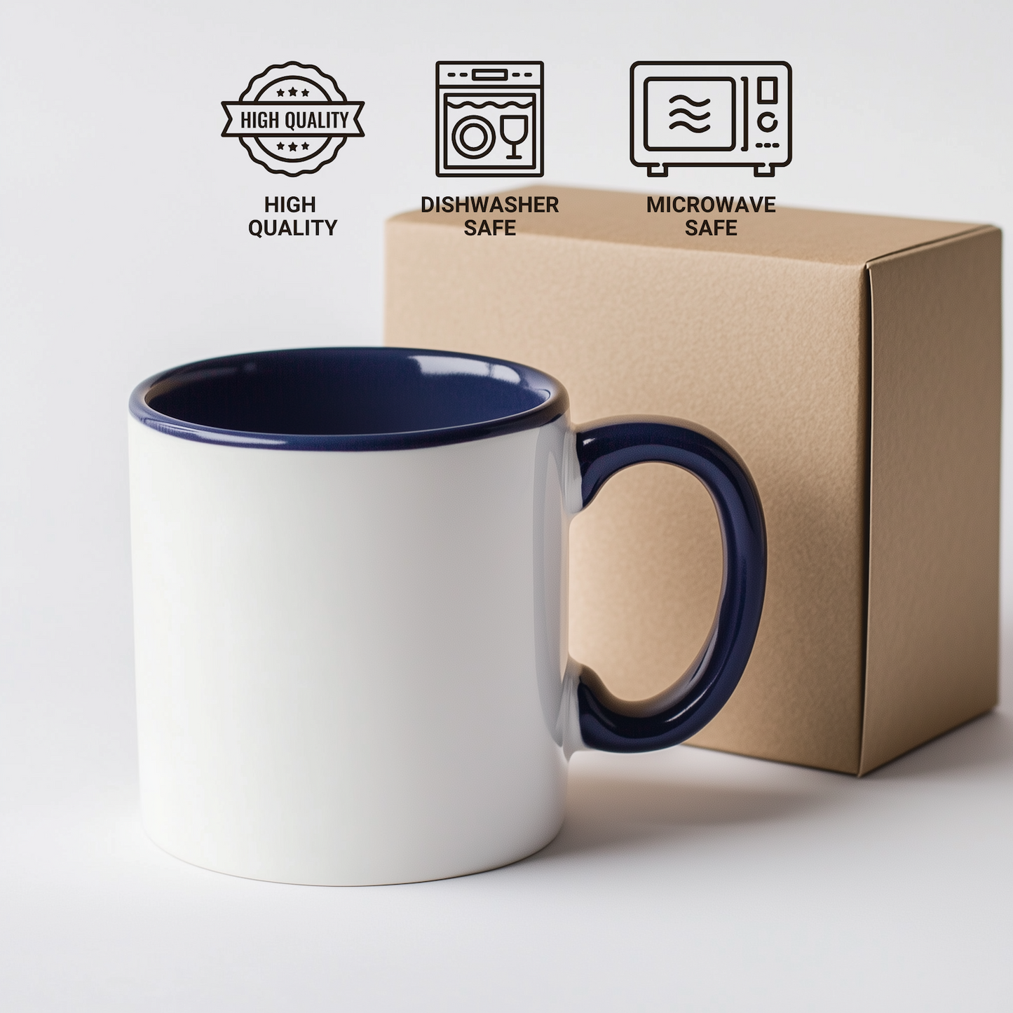 Funny Unbiological Dad Gifts from Best Dads Ever - Unique Two Tone Coffee Mug for Unbiological Dad on Mother's Day, Funny Quote, Microwave and Dishwasher Safe, 11oz Capacity - Additional