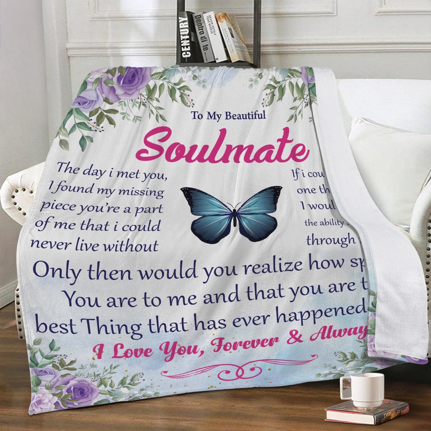 Soulmate The Day I Met You Fleece Blanket