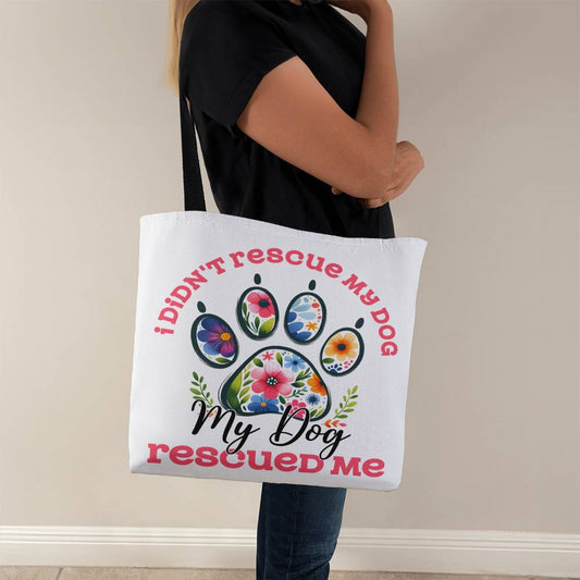 Custom Rescue Dog Mom Tote Bag